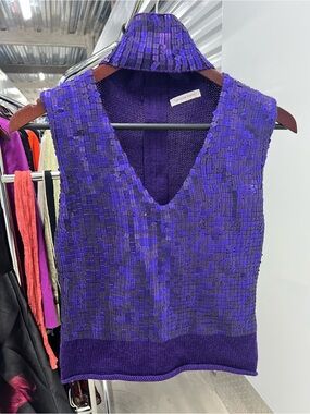 Capucine Puerari vintage purple sequin sweater vest
